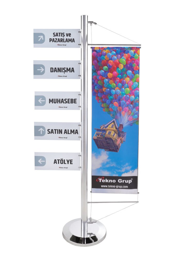 TEKNO FLAMALI YÖNLENDİRME LEVHALI TEŞHİR STANDI